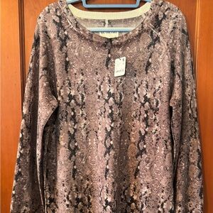 Free People - Animal Style - 100% Cashmere Sweater